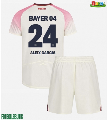Bayer Leverkusen Aleix Garcia #24 Bortaställ Barn 2025-26 Kortärmad (+ Korta byxor)